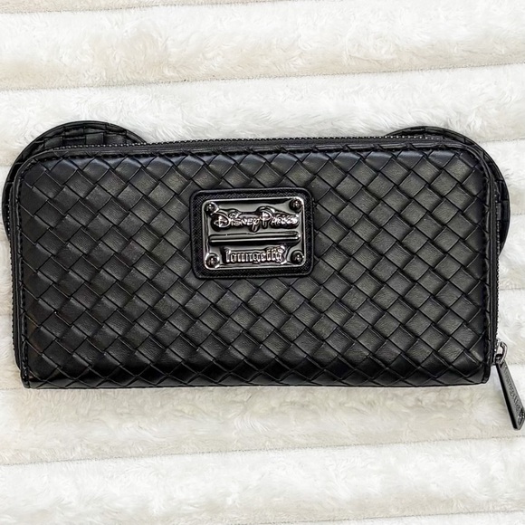 LOUNGEFLY Disney Parks Quilted Wallet Black